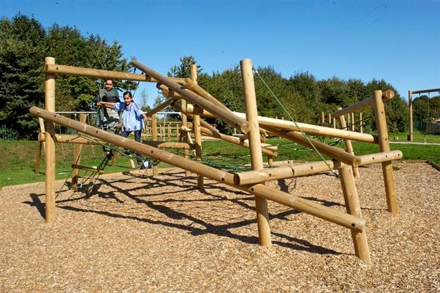 wooden play area